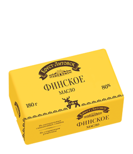 Масло кисл.-слив несол. Финское Брест-Литовск 80% 180г Савушкин