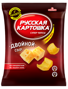 Чипсы Русская картошка (Двойной сыр 110г 10ш) (НДС 10%)
