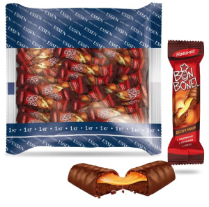 BON BONEL Дессерт мини с карамелью/печеньем/какао 1кг