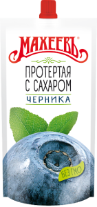 Черника протертая с сахаром д/п 300гр 1/16