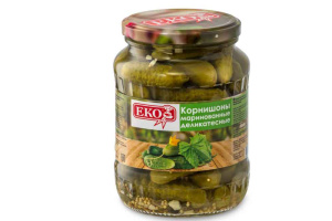 Корнишоны марин.деликатесные (3-6см)370 гр Еко