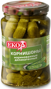 Корнишоны марин.деликатесные (3-6см)680 гр Еко (12/1)