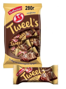 Конфеты бат. "35 Tweels"со вкусом шоколадного брауни  280 г.