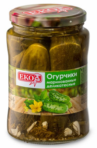 Корнишоны "Solvita" марин.делик. (3-6см)680 гр Еко