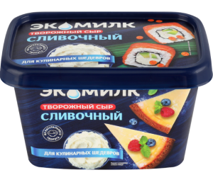 Сыр творож. Экомилк 60% 350гр 1/6