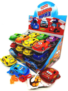 Шоколадная паста с печеньем и игрушкой Шокоприз Машинки 12г*12бл*24шт