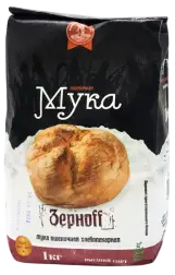 Мука пшеничная хлебопек.  в/с Зернофф 1кг