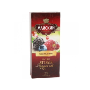 Чай Майский Лесные Ягоды черный 25*37,5г (1/18)