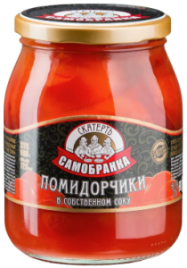 Помидорчики Скатерть-Самобранка в соб. соку  с/б 720мл 1/8