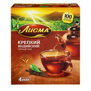 Чай Лисма Крепкий (пакет) 100*200г new