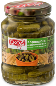 Корнишоны марин. баварские 680 гр/12ст Еко