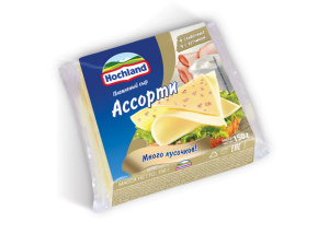 Сыр плавл. Ассорти 150гр Hochland(9/1) ШБ