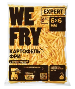 Картофель фри We Fry в панировке 6*6мм 2,5кг Expert (1/5)