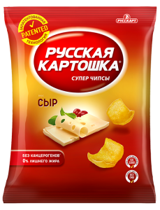 Чипсы Русская картошка (Сыр 80г 16ш) (НДС 10%)