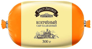 Cыр плав колбасный копч Брест-Литовск 40% п/пленка 300гр