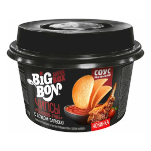 Чипсы Рёбрышки Гриль с соусом Барбекю BigBon (чашка) 105гр