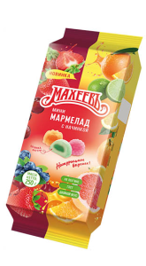 Мармелад желейный Мини с начинкой пакет 250г.