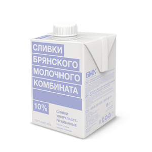 "БМК" Сливки ультрапастеризованные 10%  500 гр. ТВА EDGE