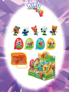 Пластиковое яйцо с игрушкой и десертом (Ми-Ми-Мишки) (16шт*20гр)