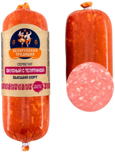 Колбаса в/к Сервелат Вкусный теляч. 350гр Белорусские традиции