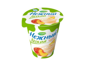 Йогурт "Нежный" с соком персика 0,1% 320г стак(12/1).
