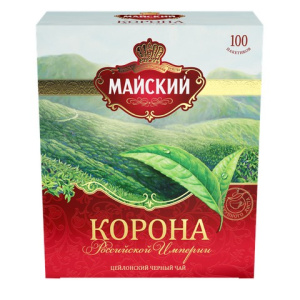 Чай Майский Корона Российской Империи черный 100*200г