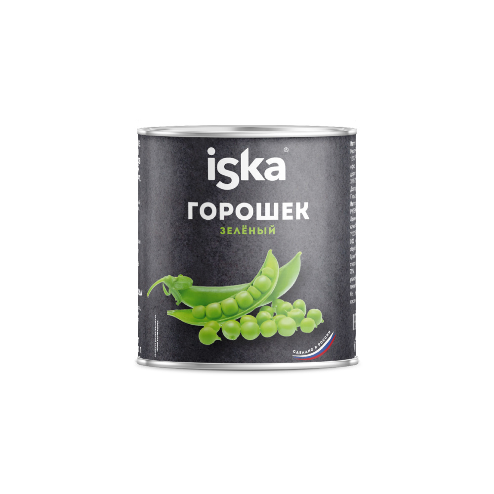 Горошек зеленый ISKA ГОСТ 425мл 1/12