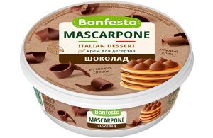 Сыр мягкий Маскарпоне с наполнителем Шоколад 75% 220г (Bonfesto)