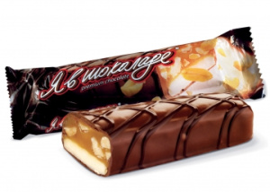 Конфеты "Батончик я в шоколаде" с арахисом 40г (бокс)