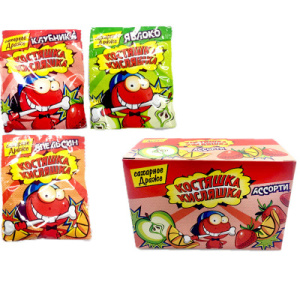 Сахарное драже "Костяшки-кисляшки СКЕЛЕТОН" ассорти 6г*18бл*30шт