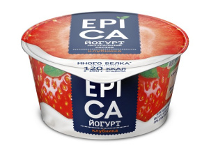 EPICA Йогурт клубника 4,8% 130г(12/1)