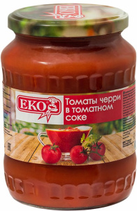 Томаты Черри в том.соке 680 гр Еко (12/1)