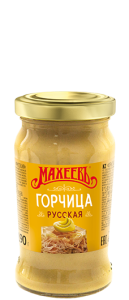 Горчица Русская 190г ст/б. 12шт Махеев