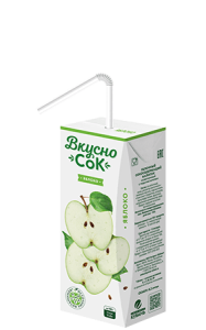 Яблочный сокосодержащий напиток 0,2л (Slim Leaf) ВкусноСок