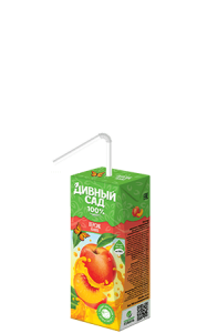 Нектар яблочно-персиковый Дивный сад (Slim Leaf) 0,2л