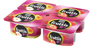 Йогурт FRUTTIS Супер Экстра.клубн./ябл-груша 8% 4*115г(16/4)