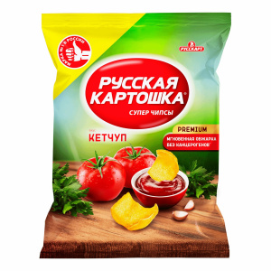 Чипсы Русская картошка вкус Кетчуп 105гр 10п