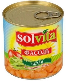 Фасоль "Solvita" белая в т/с 360 гр Еко