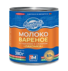 Молоко сгущённое варёное с сахар. Лакомка 8,5% ж/б 380гр