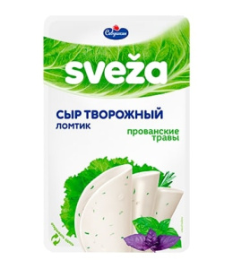 Сыр творожный с прованскими травами 60% 150г (слайс.нарезка) Савушкин