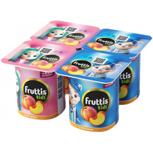 Йогурт FRUTTIS Kids персик 2,5% 4*110г (24/1) НОВЫЙ