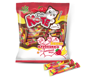 Конфеты "СНО КО-ТЕ" банан-клубника 1кг.