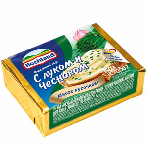 Сыр плавл. с луком и чесноком (блочки) 50гр Hochland(36/1)