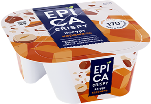 EPICA CRISPY с карамелью Йогурт сем. подсол. орех карам. 10,2% 140г(6/1)