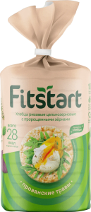 Хлебцы FITSTART рисовые Прованские травы 90гр 1/12