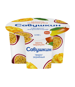 Творог зерн. 101 зерно+сливки манго-маракуя 5% 130г