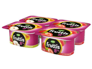 Йогурт FRUTTIS Супер Экстра.клубн./ябл-груша 8% 4*115г(16/4)