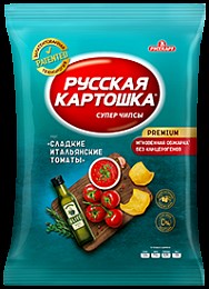 Чипсы Русская картошка (Сладкие итальянские томаты 140г 9ш)