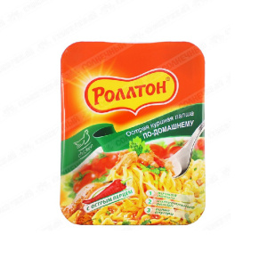 Лапша в тарелке курица острая по-домашнему  90 г