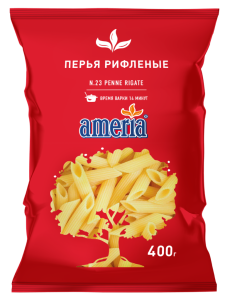 Макароны №23 Перья рифлен 400г